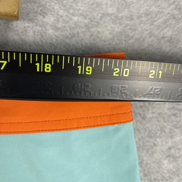 Sullen Art Collective Board Shorts Mens 38 Tattoo Graphic Aqua Orange Swim Surf - Picture 6 of 13